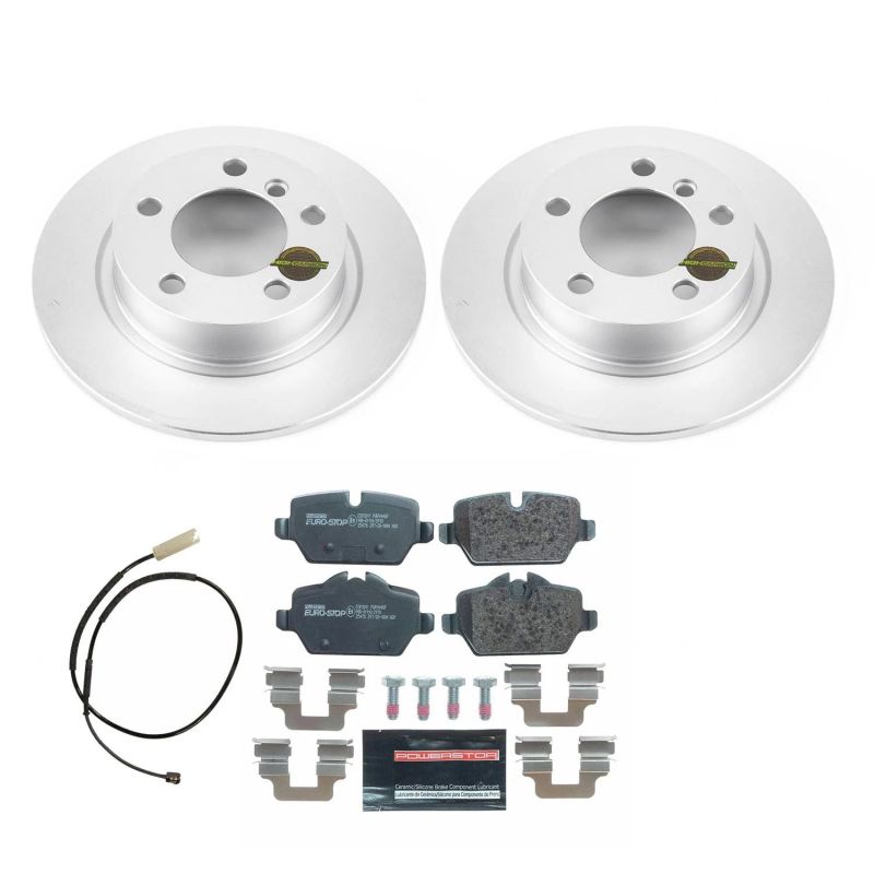 Power Stop 11-16 Mini Cooper Countryman Rear Euro-Stop Brake Kit Brake Kits - OE PowerStop