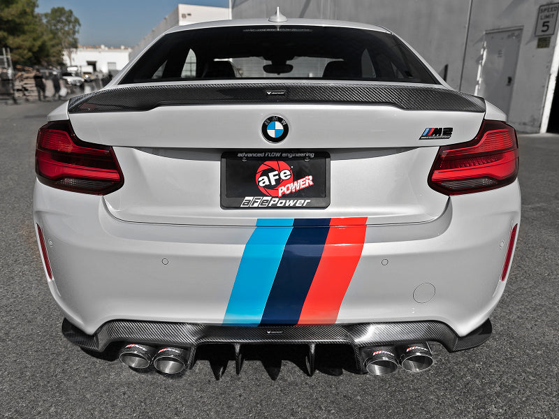 aFe MACHForce XP Exhausts Cat-Back SS 19-21 BMW M2 Competition L6-3.0L w/Carbon Fiber Tips Catback aFe