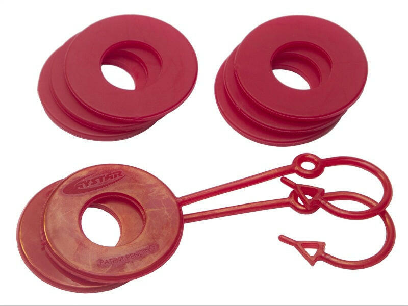 Daystar Red Locking D Ring Isolator w/Washer Kit Shackle Kits Daystar