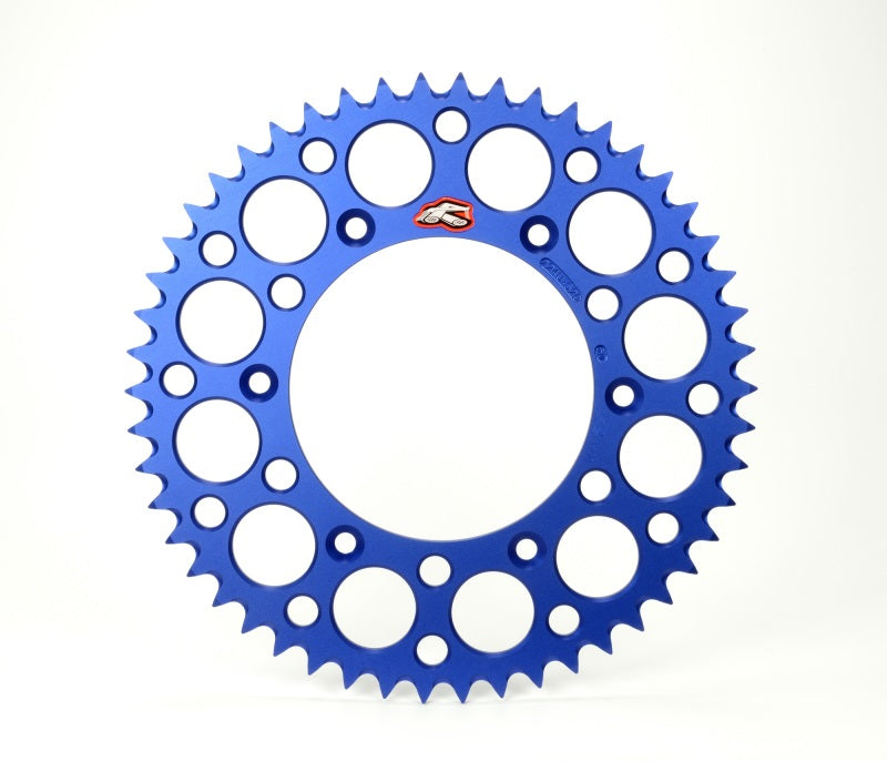 Renthal 18-23 Yamaha YX65 Rear Grooved Sprocket - Blue 420-47P Teeth Sprockets Renthal