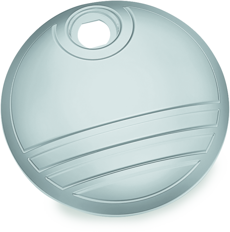 Kuryakyn Tri-Line Fuel Door Chrome Fuel Caps Kuryakyn