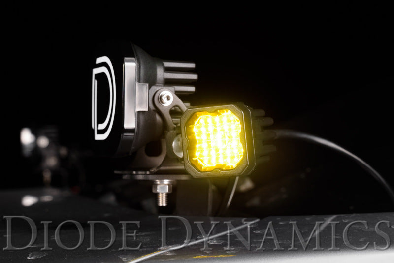 Diode Dynamics Stage Series C1 LED Pod Sport - Yellow Spot Standard ABL Each Light Accessories and Wiring Diode Dynamics