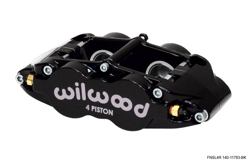 Wilwood Caliper-Narrow Superlite 4R - Black 1.25/1.25in Pistons 1.10in Disc Brake Calipers - Perf Wilwood