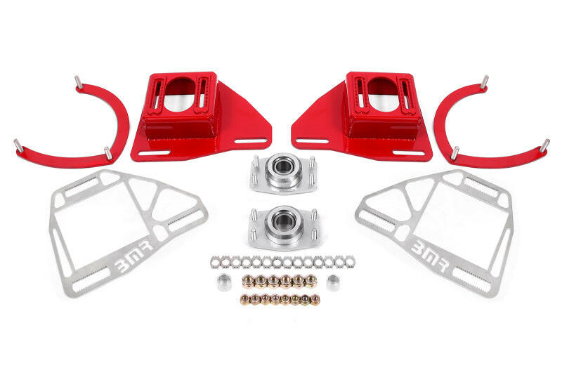 BMR Suspension 82-92 Chevy Camaro Caster/Camber Plates w/ Lockout Plates - Red Shock Mounts & Camber Plates BMR Suspension