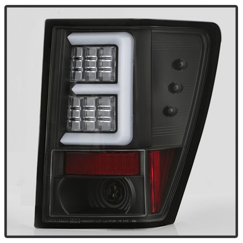 Spyder 07-10 Jeep Grand Cherokee Light Bar LED Tail Lights - Black ALT-YD-JGC07V2-LB-BK Tail Lights SPYDER