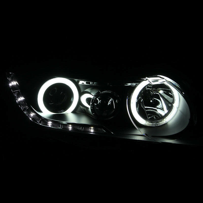 ANZO 2006-2011 Honda Civic Projector Headlights w/ Halo Black (CCFL) Headlights ANZO