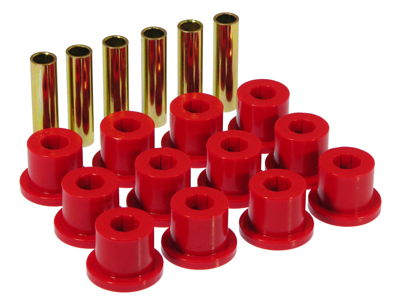 Prothane 67-87 GM Rear Spring & Shackle Bushings (w/ 1.5in Bushings) - Red Bushing Kits Prothane
