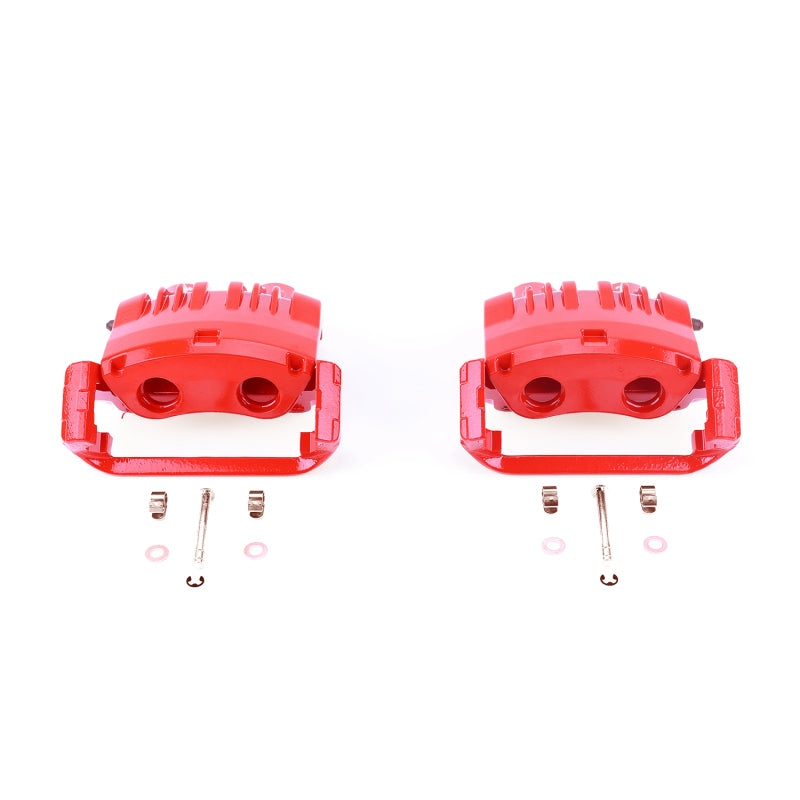 Power Stop 99-01 Ford Mustang Front Red Calipers w/Brackets - Pair Brake Calipers - Perf PowerStop