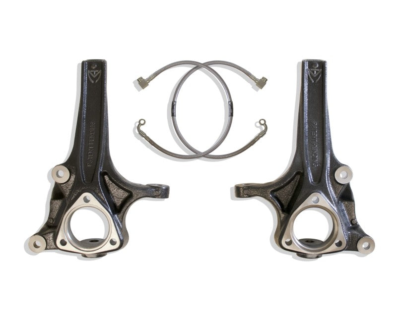MaxTrac 2019+ RAM 1500 2WD 4in Front Lift Spindles w/Extended DOT Compliant Brake Lines Steering Knuckles & Spindles Maxtrac