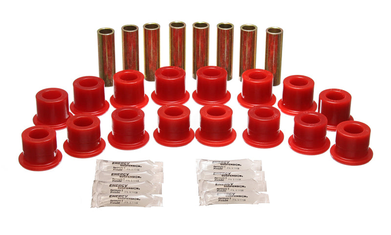 Energy Suspension 94-06 Hummer H1 Red Front & Rear End Control Arm Bushing Set Bushing Kits Energy Suspension