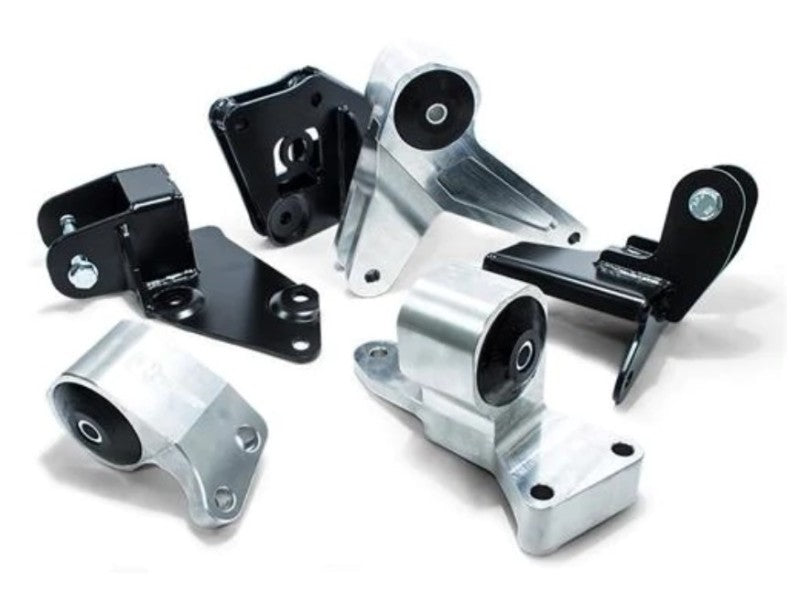Innovative 96-00 Civic Billet Conversion K-Series Black Engine Mount Kit Solid Bushings Engine Mounts Innovative Mounts
