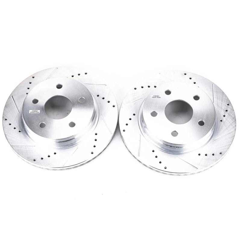 Power Stop 07-09 Chrysler Aspen Front Evolution Drilled & Slotted Rotors - Pair Brake Rotors - Slot & Drilled PowerStop