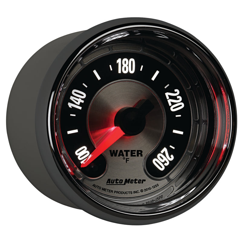 Autometer American Muscle 52mm Full Sweep Electric 100-260 Deg F Water Temperature Gauge Gauges AutoMeter