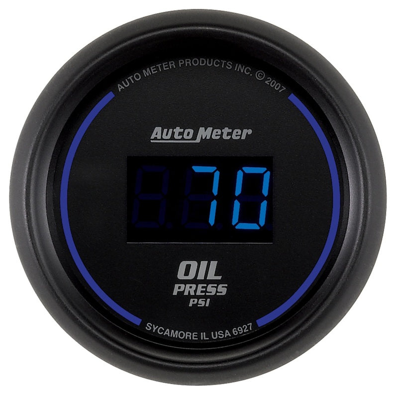 Autometer Cobalt Digital 52.4mm Black 0-100psi Oil Pressure Gauge Gauges AutoMeter