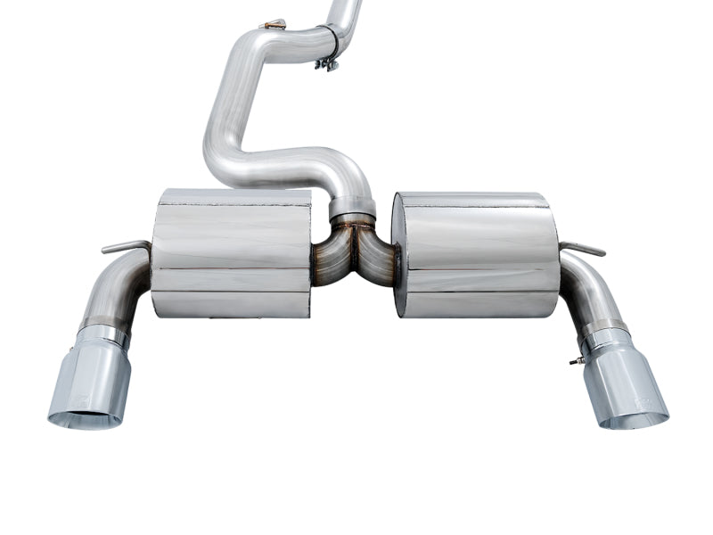 AWE Tuning Ford Focus RS Touring Edition Cat-back Exhaust- Non-Resonated - Chrome Silver Tips Catback AWE Tuning