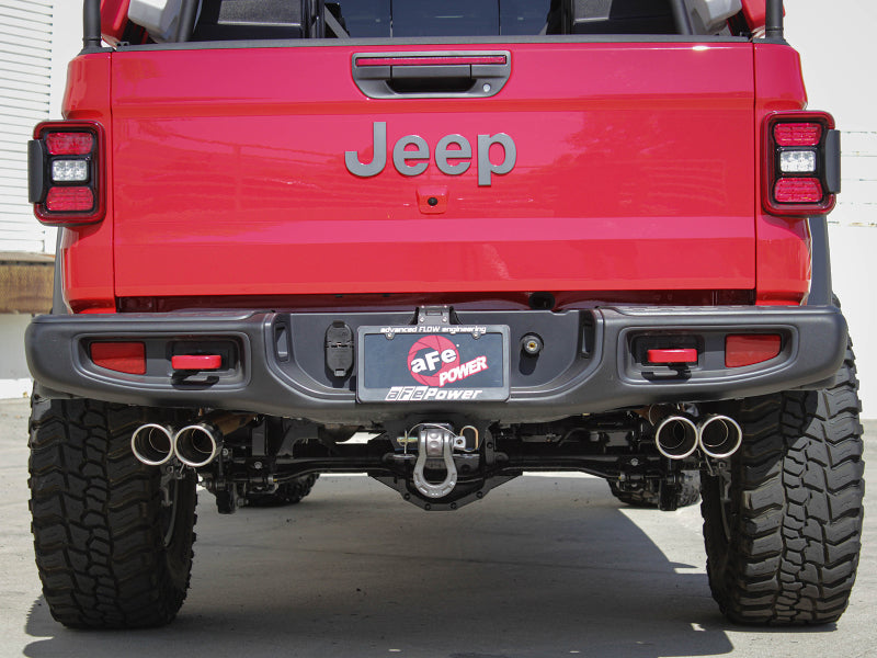 aFe Vulcan Series 3in-2-1/2in 304 SS Cat-Back 2020 Jeep Gladiator (JT) V6-3.6L w/ Polished Tips Catback aFe