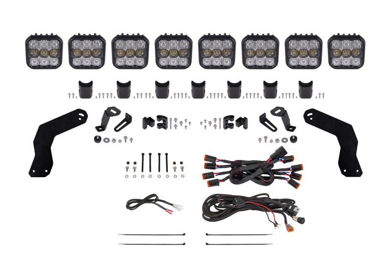 Diode Dynamics 17-24 Can-Am Maverick X3 SS5 Pro CrossLink Roof Lightbar Kit - White Combo Light Bars & Cubes Diode Dynamics