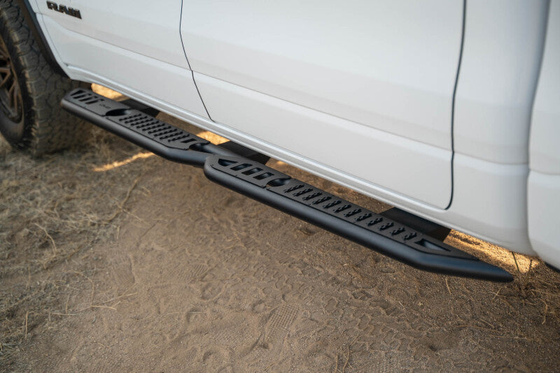 DV8 Offroad 19-25 RAM 1500 Crew Cab OE Plus Side Steps - Black Steel Side Steps DV8 Offroad