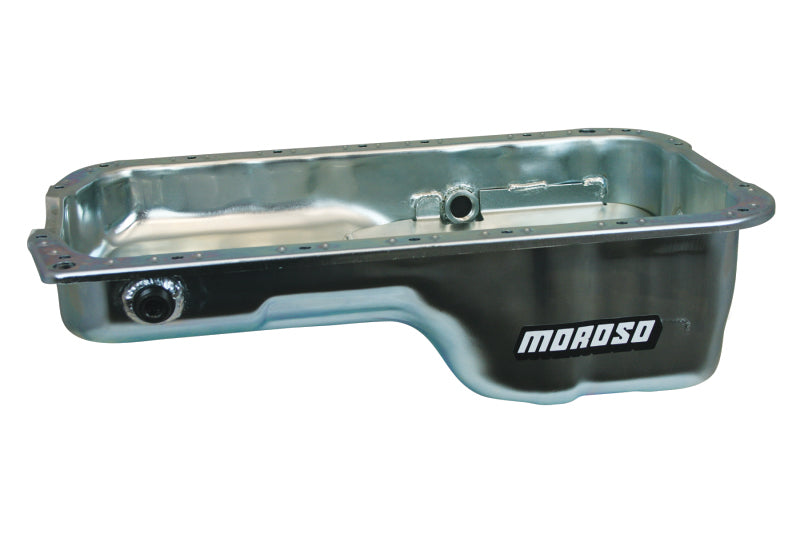 Moroso Honda 2.2/2.3L H Series Stock (w/Oil Drainbacks) Wet Sump 4qt 5.25in Steel Oil Pan Oil Pans Moroso