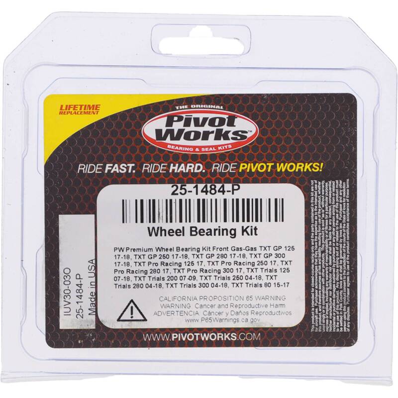 Pivot Works Gas-Gas Wheel Bearing Kit Premium Bearings Control Arms Pivot Works
