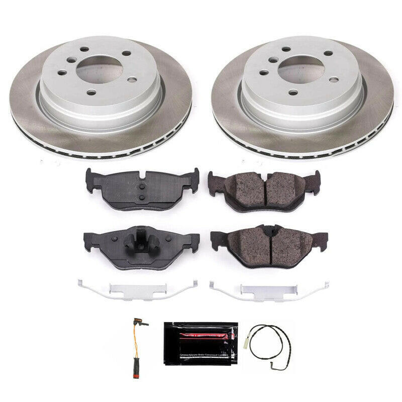 Power Stop 07-08 BMW 328xi Rear Semi-Coated Rotor Kit Brake Kits - Performance Blank PowerStop