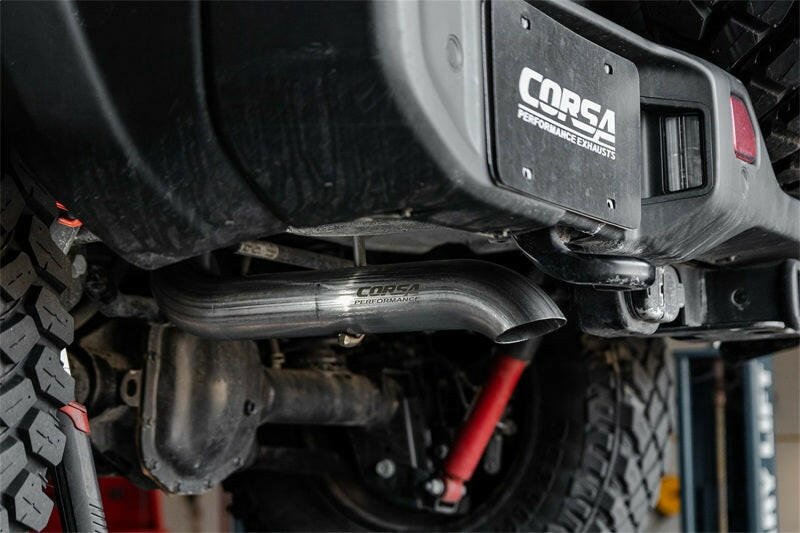 Corsa 2018-2025 Jeep Wrangler JLU 3.6L Sport 2.75in Cat-Back Exhaust w/ Turn Down Tip Catback CORSA Performance