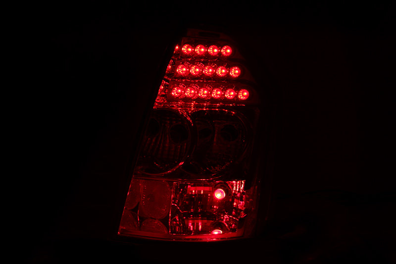 ANZO 2005-2007 Chrysler 300C LED Taillights Black Tail Lights ANZO