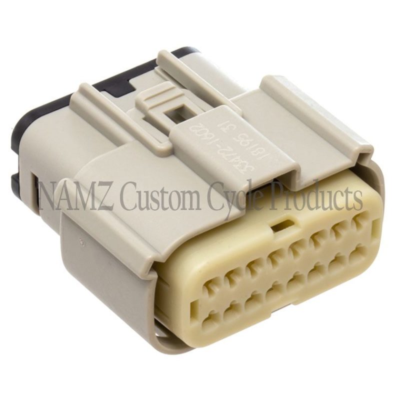 NAMZ 07-22 Glide Main Harness Molex MX-150 16-Position Female Connector - Grey (HD 72491-07GY) Wiring Connectors NAMZ