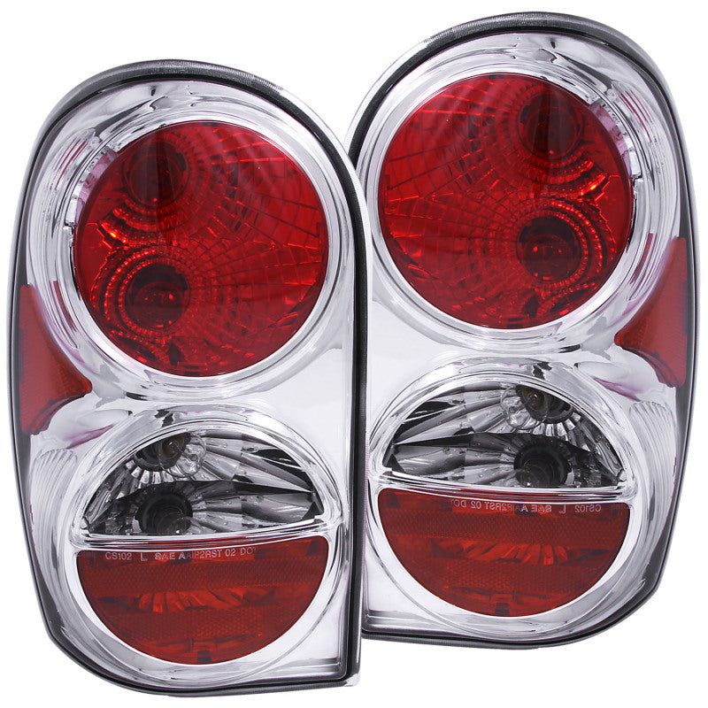 ANZO 2002-2007 Jeep Liberty Taillights Chrome Tail Lights ANZO