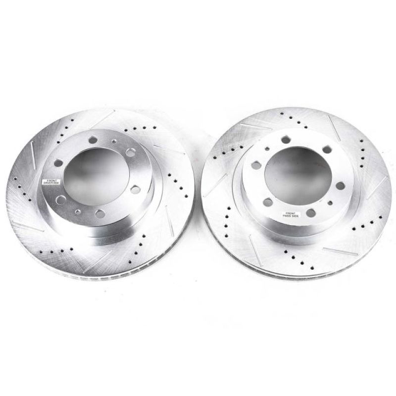 Power Stop 03-09 Toyota 4Runner Front Evolution Drilled & Slotted Rotors - Pair Brake Rotors - Slot & Drilled PowerStop