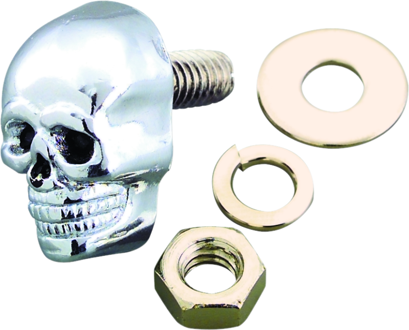 Bikers Choice Chrome Skull Kromets 5/8 Long 1/4-20 Stud Ea Hardware Kits - Other Bikers Choice