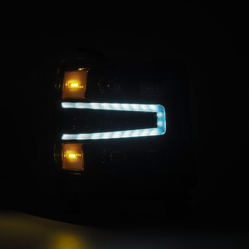 AlphaRex 16-18 Chevy 1500HD NOVA-Series LED Proj Headlghts Alpha BK Atv Lgt/SeqSig & DRL(Req 810023) Headlights AlphaRex