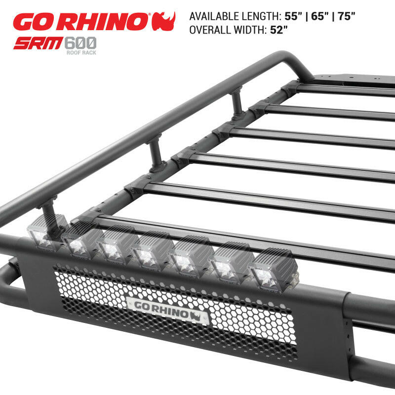 Go Rhino SRM 600 Basket Style Roof Rack 55in. - Tex. Blk Roof Baskets Go Rhino