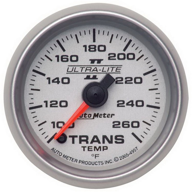 Autometer Ultra-Lite II 2-1/16in Transmission Temperature 100-260 Deg F Digital Stepper Motor Gauge Gauges AutoMeter