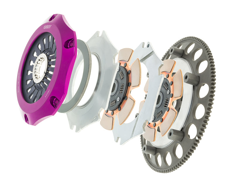 Exedy 2004-2014 Subaru Impreza WRX STI H4 Hyper Compe-D Twin Cerametallic Clutch Sprung Center Disc Clutch Kits - Multi Exedy