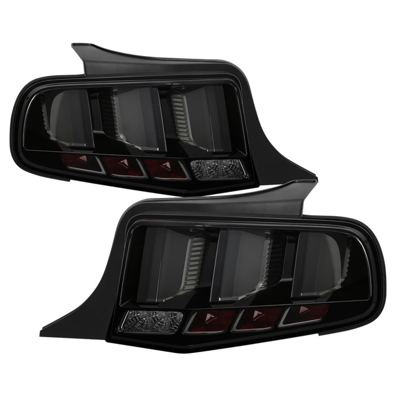 Spyder 10-12 Ford Mustang Light Bar Seq Turn Signal LED Tail Lights - Smoke ALT-YD-FM10-LED-SM Tail Lights SPYDER