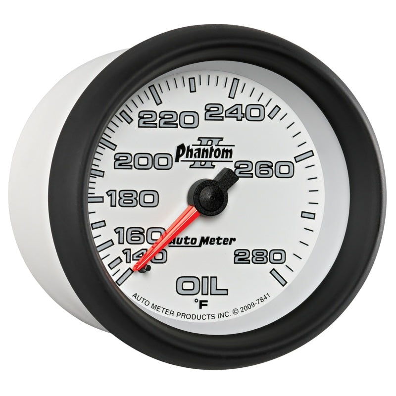AutoMeter Gauge Oil Temp 2-5/8in. 140-280 Deg. F Mechanical Phantom II Gauges AutoMeter