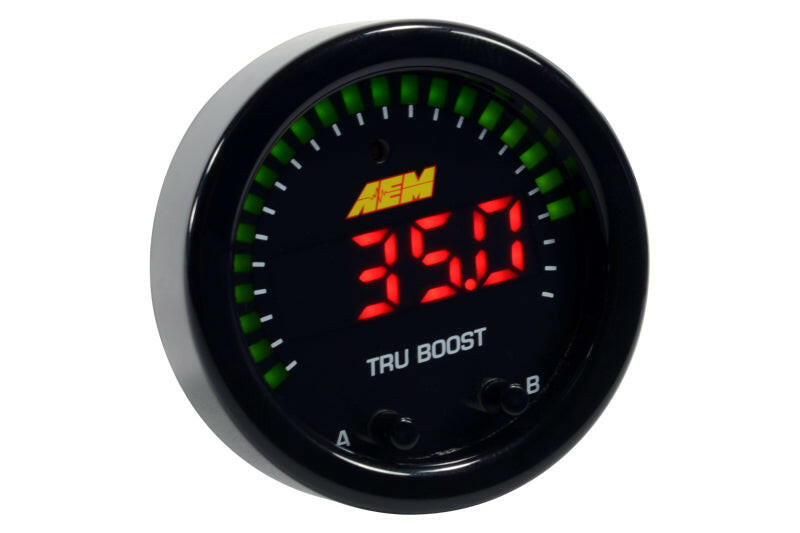 AEM X-Series Tru-Boost Controller Gauge w/ Boost Control Solenoid 80PSIg Internal MAP Sensor Gauges AEM
