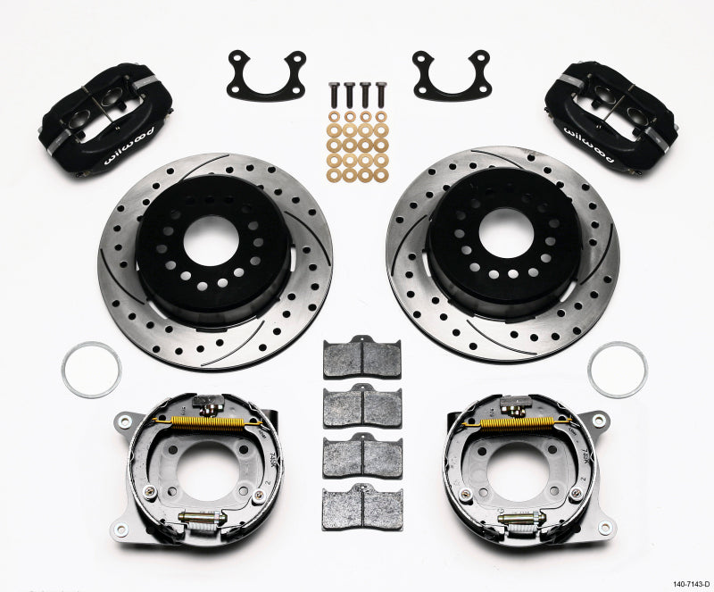 Wilwood Forged Dynalite P/S Park Brake Kit Drilled Small Ford 2.66in Offset Big Brake Kits Wilwood