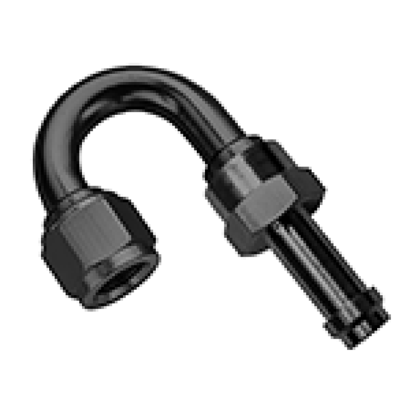 Fragola -6AN 180 Degree EZ Street Hose End Black Hoses Fragola