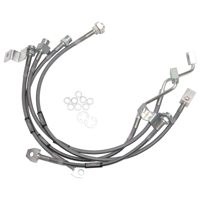 Russell Performance 99-06 Ford Excursion 4WD with 4in-5.5in lift Brake Line Kit Brake Line Kits Russell