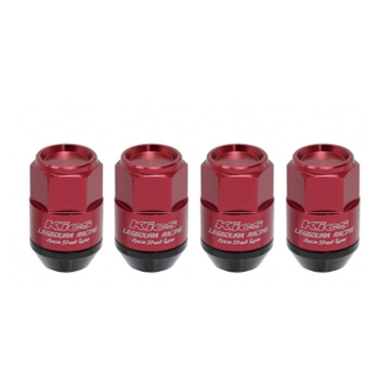 Project Kics Leggdura Racing Shell Type Lug Nut 35Mm Closed-End Look 16 Pcs + 4 Locks 12X1.25 Red Lug Nuts Project Kics