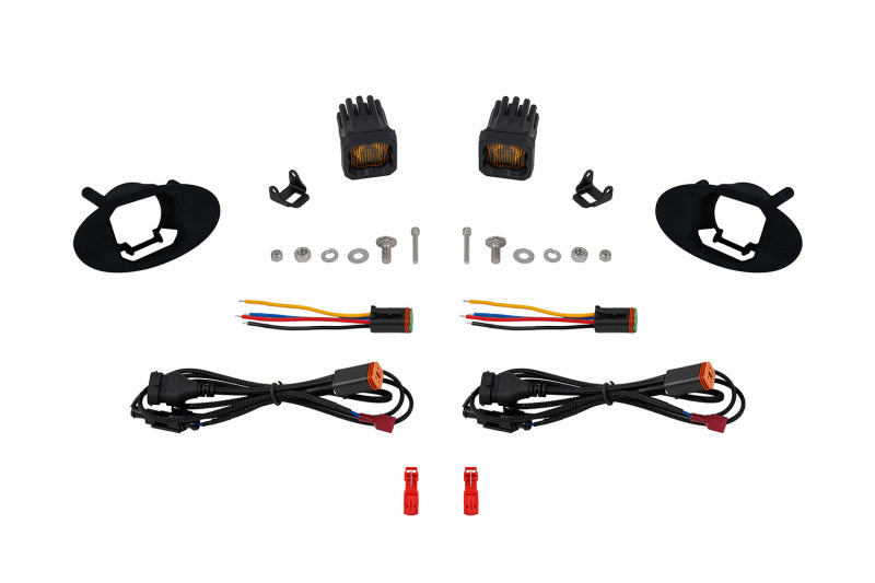 Diode Dynamics SSC1 Type MZ LED Fog Light Kit Yellow SAE Fog Fog Lights Diode Dynamics