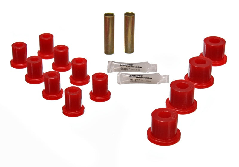 Energy Suspension Jeep Spring Bushing Set - Red Bushing Kits Energy Suspension