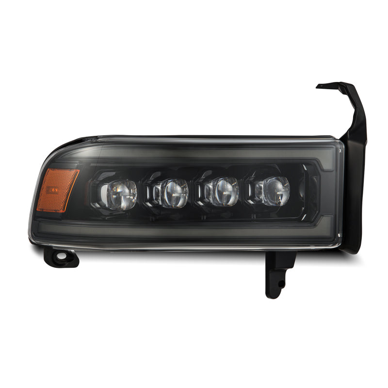 AlphaRex 94-01 RAM 1500 NOVA LED Proj Headlights Alpha-Blk w/Activ Light/Seq Signal/SB DRL Headlights AlphaRex