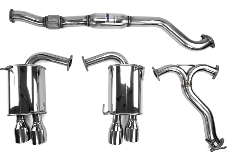 Invidia 15+ Subaru STI 4Dr Q300 Single Layer Titanium Burnt Quad Tip Cat-Back Exhaust Catback Invidia