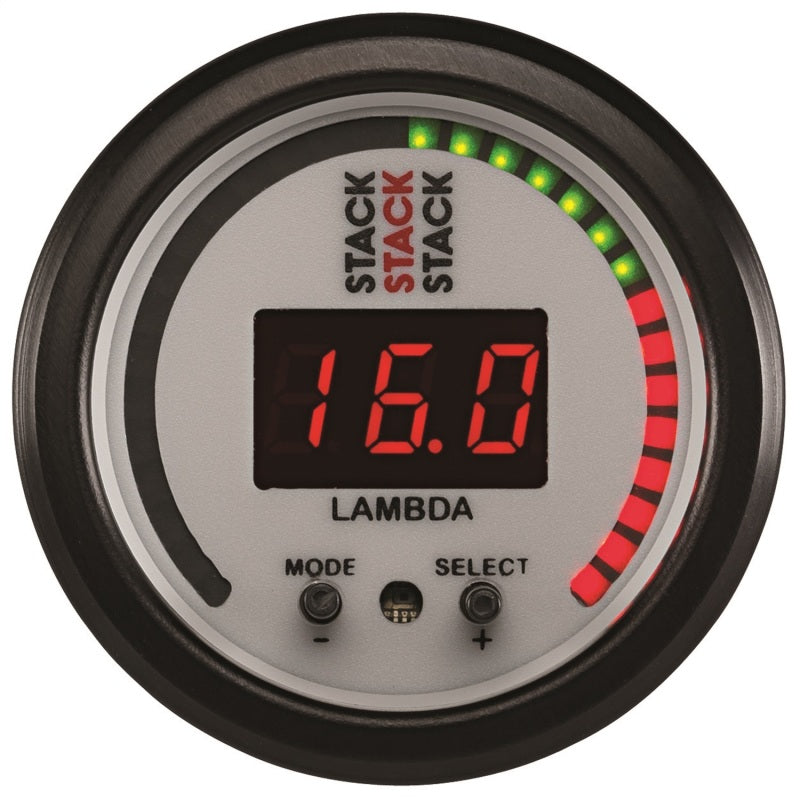 Autometer Stack 52mm Pro-Control Wideband Air/Fuel Ratio (Lambda) Gauge - White Gauges AutoMeter