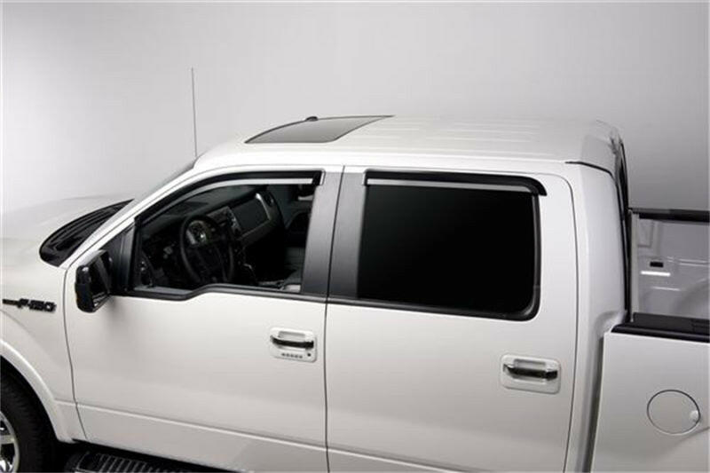 Putco 09-14 Ford F-150 Crew Cab - Tape on Application Element Tinted Window Visors Wind Deflectors Putco