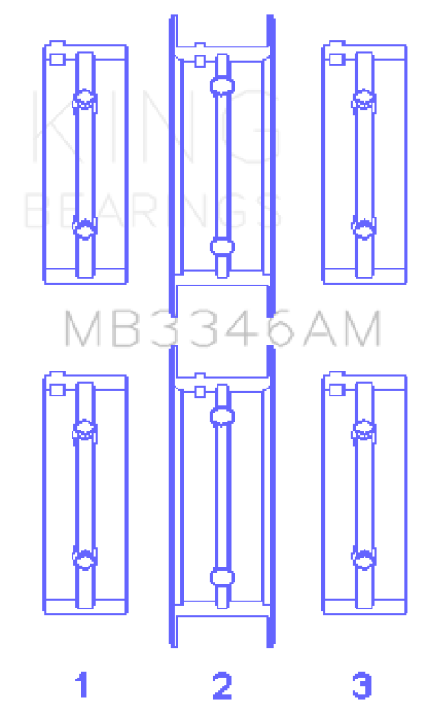 King Engine Bearings Subaru 1800Cc 1980 On (Size +1.0mm) Main Bearing Set Bearings King Engine Bearings