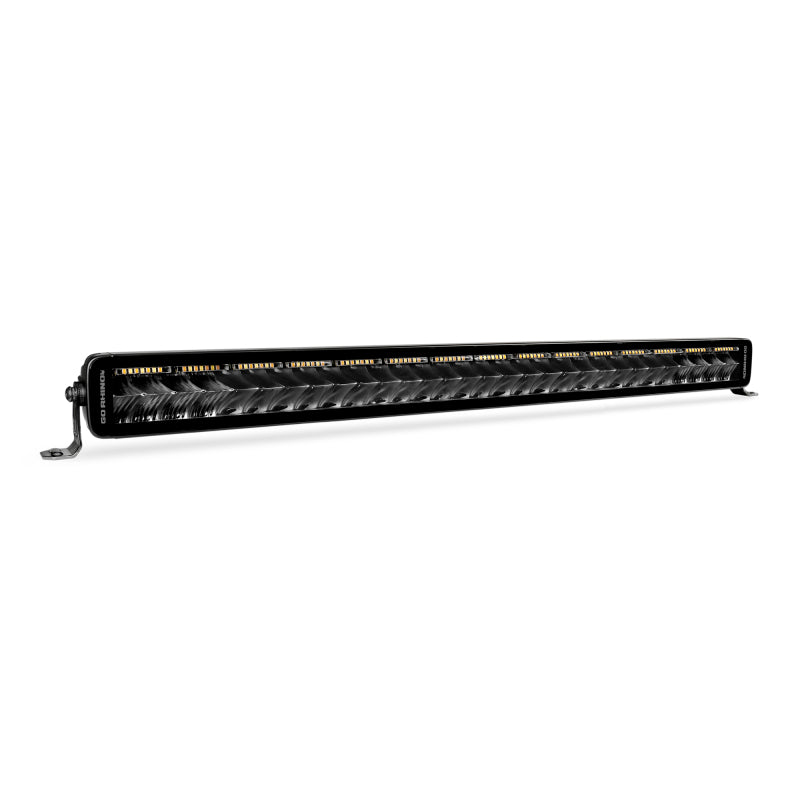Go Rhino Xplor Blackout Combo Series Dbl Row LED Light Bar w/Amber (Side/Track Mount) 32in. - Blk Light Bars & Cubes Go Rhino